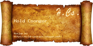 Hold Csongor névjegykártya